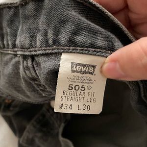 Black Levi straight legged jeans